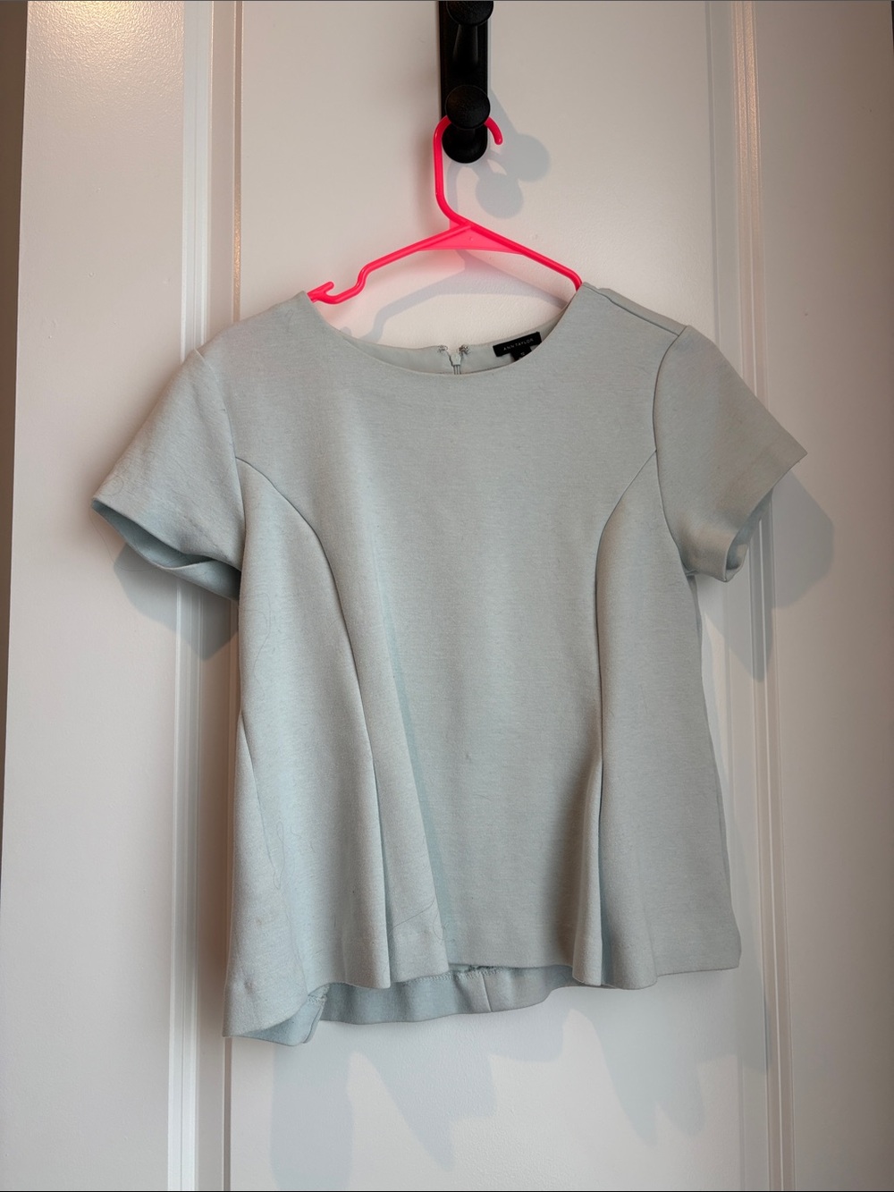 Ann Taylor Girls Mint Short Sleeve Peplum Top